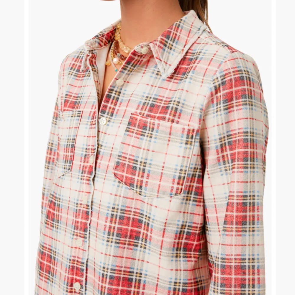 THE GREAT. The Scouting Shirt in Redding Plaid. Size 3.